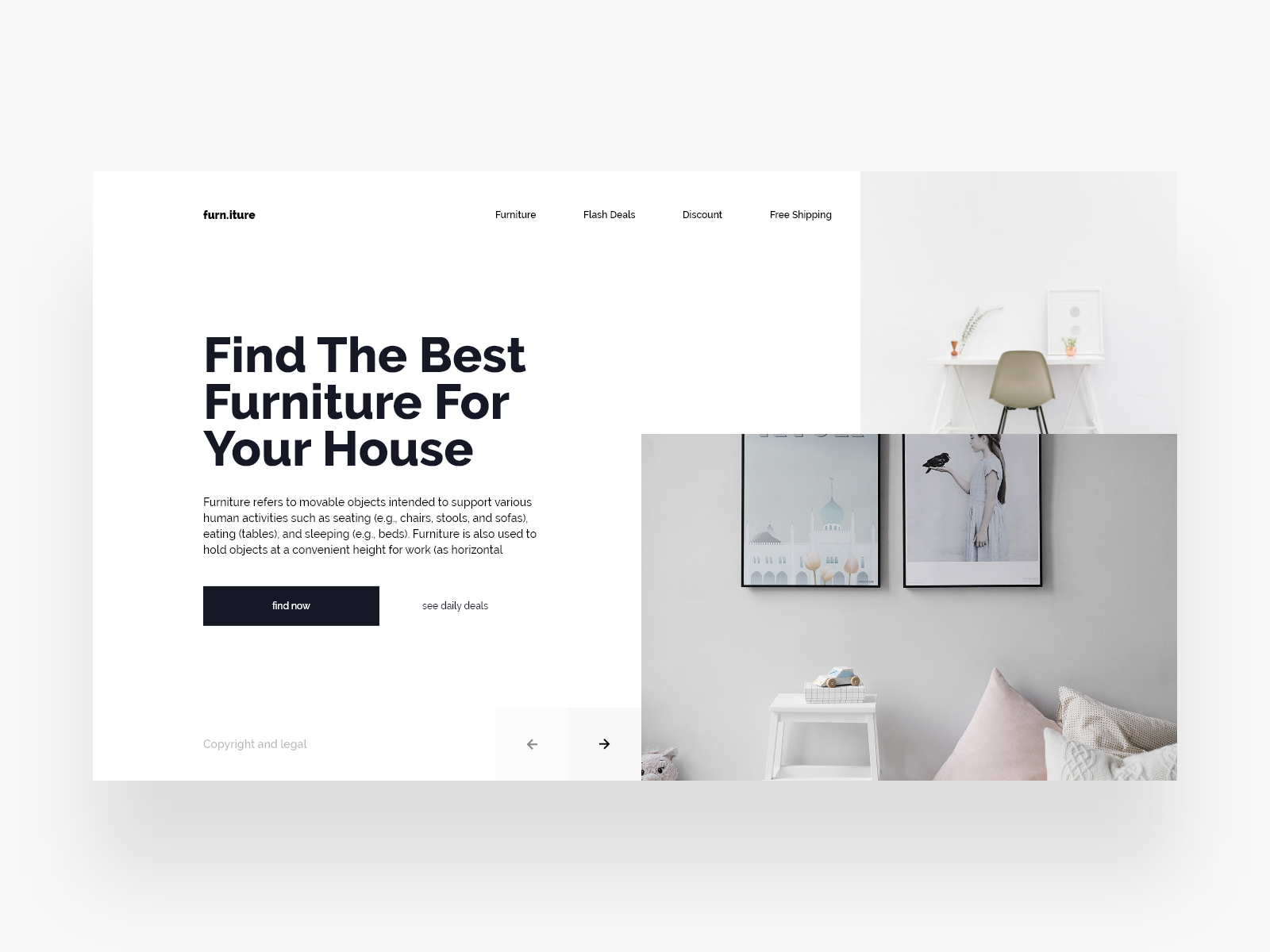 Furniture Website Design by CristiM on Dribbble