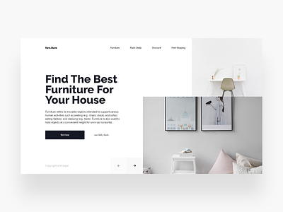Furniture Website Design adobe xd clean design simple webdesign