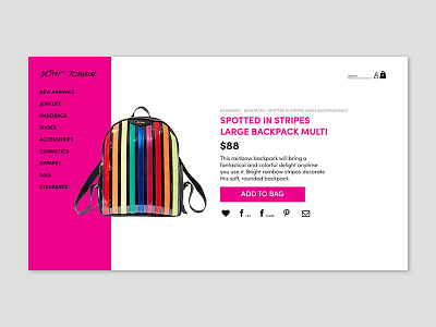 Daily UI #12 E-Commerce - Single Item 012 adobexd dailyui e commerce fashion web design