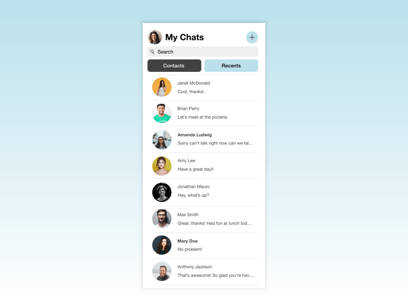 Daily UI #13 adobexd dailyui messaging app mobile redesign