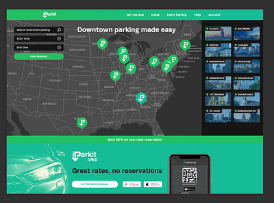 iParkit Parking Website UI/UX Design adobe xd branding design mobile app ui ux