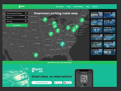 iParkit Parking Website UI/UX Design