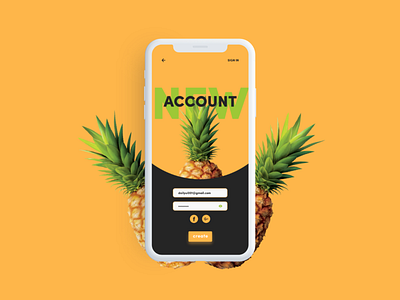 Daily UI #001 - Sign Up - Social Pineapple