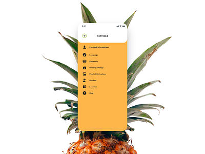 Daily UI #007 - Settings - Social Pineapple brazil daily ui daily ui 007 pineapple ui design