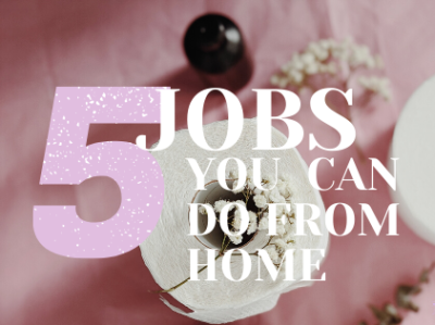 5 YOU CAN DO FROM HOME banner blog design blog post design illustration