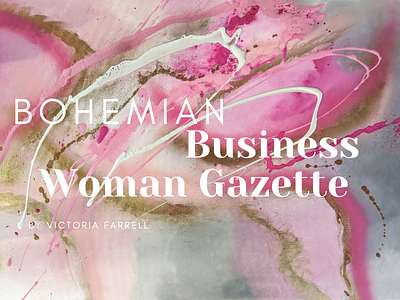 Bohemian Business Woman Gazette banner blog blog banner bohemian branding business canva coming soon design illustration pin typography visual art woman