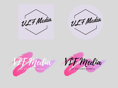 VLF Media Personal Brand branding canva canvas art design icon illustration logo logo design logodesign personal brand pink pink logo typography vector