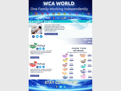 WCA - Newsletter Prototype design