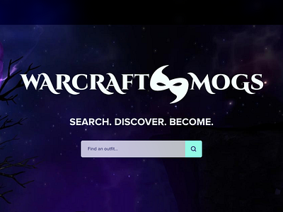 Warcraft Mogs Fansite branding design logo typography ui ux vector web website