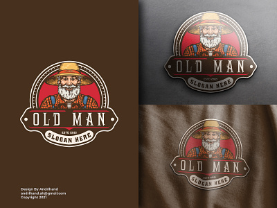 OLD MAN MASCOT LOGO agriculture brand design emblem logo logo concept logo design logoideas man mascot oldman people