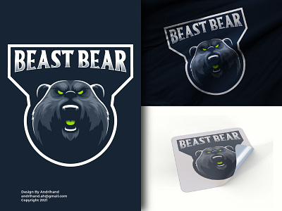 BEAR MASCOT LOGO angry animal bear beast cartoon character cute esport game gamer happy illustration logo logo concept logo design mascot sport streamer twitch wild