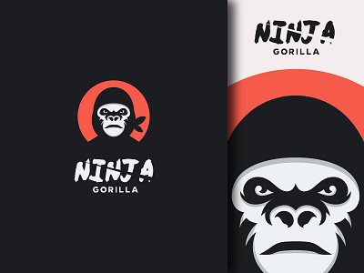 Ninja Gorilla Logo animal branding business design gorilla illustration japan japanesse logo logo concept logo design logoawesome logoideas mascot monkey ninja