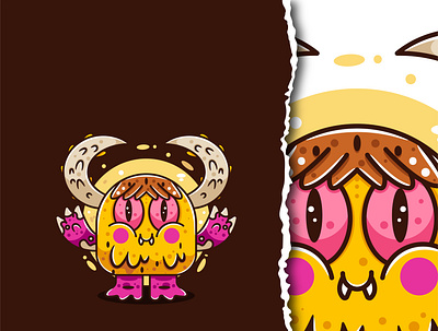 Monster 👽👾🤖 adorable animal character character design cute illustration kawaii logo logoawesome mascot monster nft nftart scary