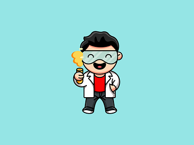 Cute Laboran 🌡🧪 chemical chibi cute cute boys cute girl cute logo healt kawaii laboran laboratory logo logo designer mascot mascot logo