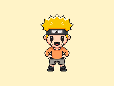 Cute Naruto animal branding cute cute animal cute boys cute girl cute people illustration japan japanese logo logo concept logo design mascot naruto vector