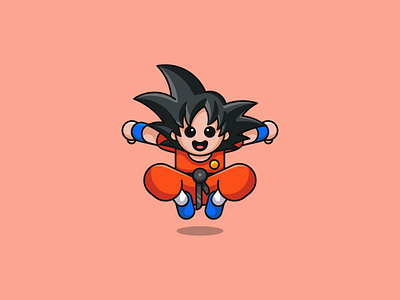 Goku Dragon Ball animal anime artwork branding chibi cute dragon ball dragonball goku illustration japanese kawaii logo logo concept logo design manga mascot nft