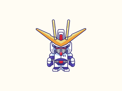 Cute Gundam animal branding chibi cute gundam illustration japan japanese kawaii logo logo design mascot mecha mechanical nft robot