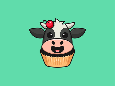 Cute Cow on Brownies