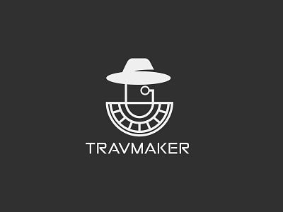 Travmaker Logo Design branding graphic design icon illustration logo pharaoh tourguide tourist