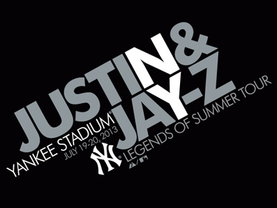 Jay Z and Justin Timberlake at Yankee Stadium