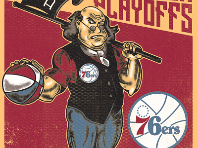 Philadelphia 76ers Mascot poster 76ers basketball sixers