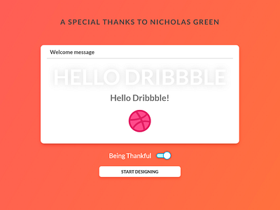 Hello Dribbble design