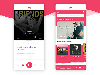 Music player app concept app design interaction interface ui uidesign userexperience userinterface ux uxdesign