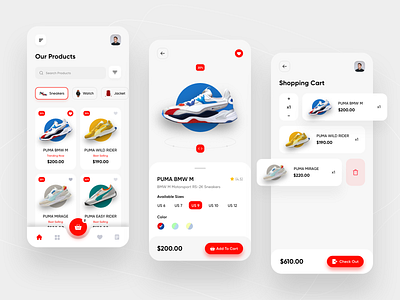 E-commerce App UI app appdesign design e commerce graphic design shoe app ui ui uiux