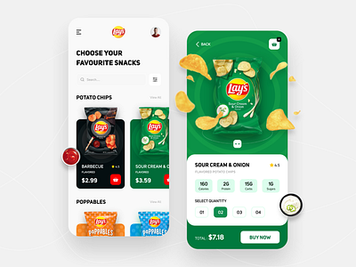 Lay's App Concept 🍿 app app ui appdesign branding concept graphic design lays like ui uiux wafers