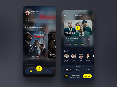 Cinema Booking App 🎞 app appdesign booking cinema cinema booking app 🎞 design graphic design movie typography ui uiux