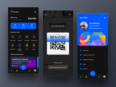 E-Wallet App - Dark Mode 3d app appdesign bankingapp design ewallet ewalletapp graphic design logo typography ui uiux ux wallet