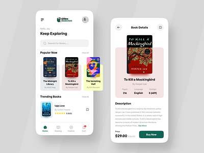 Book Store App 📚 app appdesign booking app books clean ebook ecommerce education illustration mobile mobile app reading reading app store store app typography ui uiux