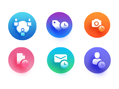 Gradient icons design design gradient icon design icons illustration web