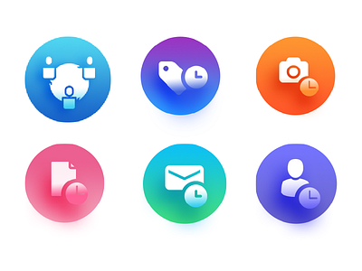 Gradient icons design