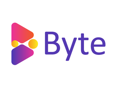 Byte logo branding design flat icon identity illustration illustrator lettering logo minimal type ux web