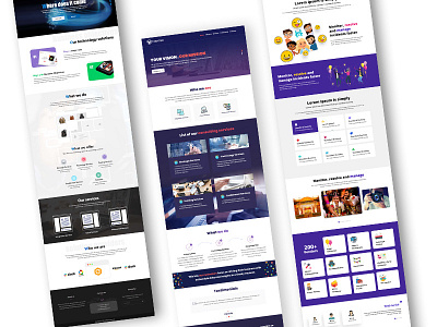 landing pages design flat minimal type ux web website