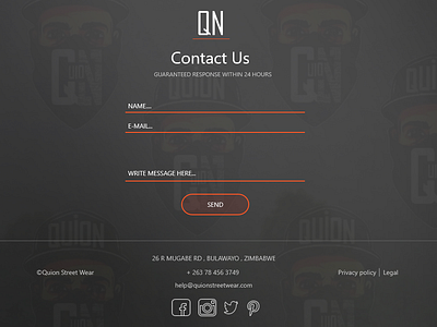 Contact Form design flat ui web