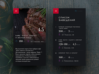 Project "Focus Group" eating focus group food mobile review ui ux web