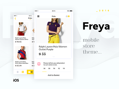 Freya App Concept app catalog clothes concept e-commerce fashion ios iphone store ui ux