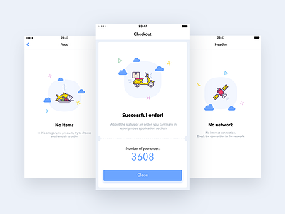 Dostavkus 2.0 Checkout app delivery fish food ios onboarding order redesign restaurant satellite ui ux