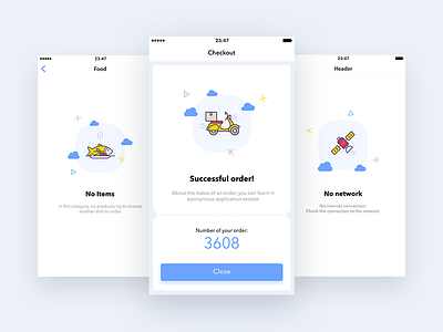 Dostavkus 2.0 Checkout app delivery fish food ios onboarding order redesign restaurant satellite ui ux