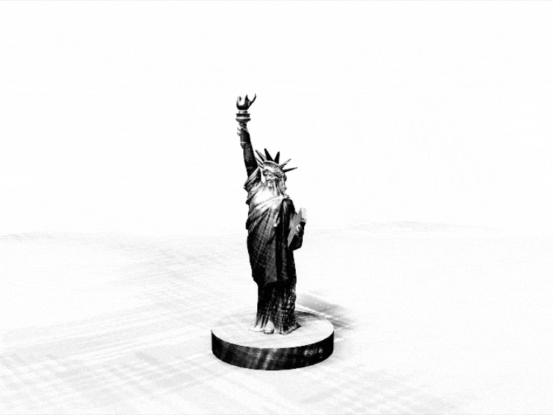 TRUE FREEDOM. animation cinema4d crossahtch design motion motion design motiongraphics new york ny sketch statue of liberty toon