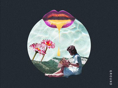 GROUNDZERO COVER - TIFFANY album album art album cover album covers collage design flower illustration music texture water