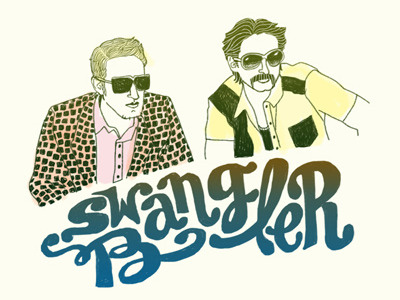 Swang Bangler digital drawing doodle dudes pattern portrait sketch sketchy miami tablet typography