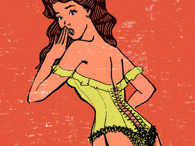 Pin-up Stockings burlesque digital drawing doodle girl illustration pantyhose pinup sketch stockings tablet vintage
