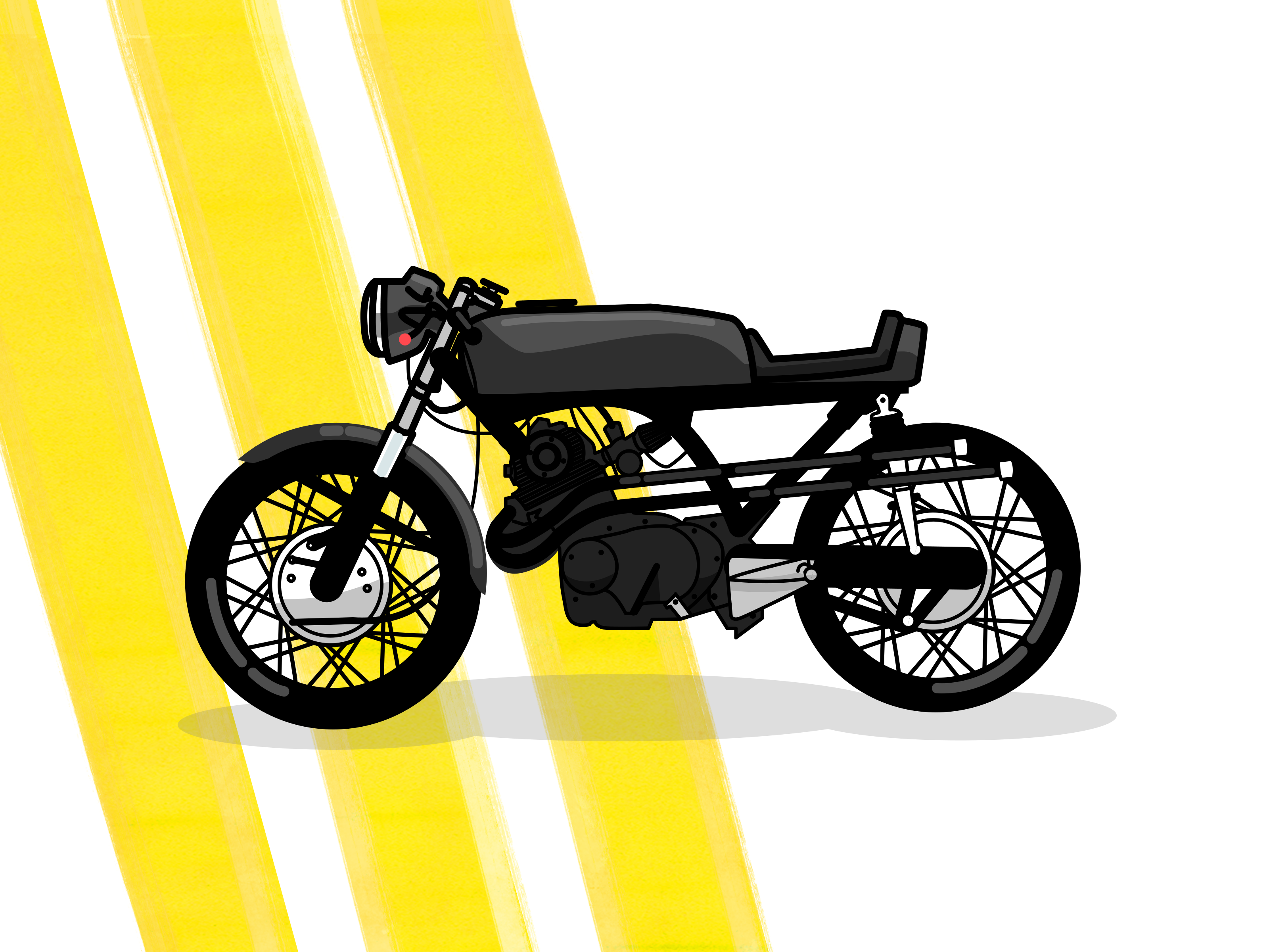 Premium Vector | Hand drawn classic motorcycle vector illustration with  monochrome vintage art collection