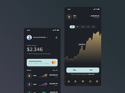 Crypto Wallet by Aleks Dudchenko for Voit Team on Dribbble