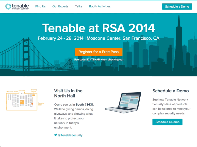 RSA Landing Page css animation landing page rsa tenable tenable network security