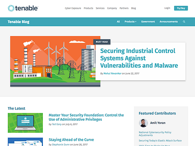 Tenable Blog Refresh Spring 2017 blog corporate blog cybersecurity security tenable