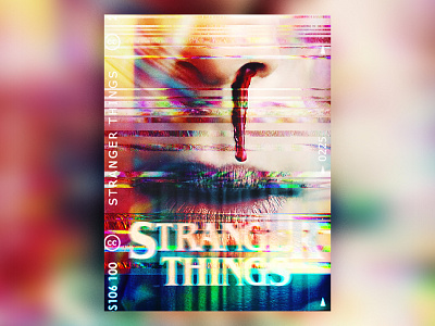 Stranger Things design graphic art graphic artist graphic designer illustration movie art poster art poster design psychedelic psychedelic art re design re design stranger things strangerthings